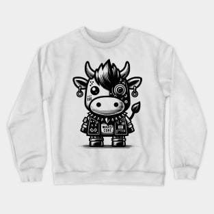 Gothic Punk Cow Crewneck Sweatshirt